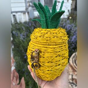The cutest! Michael Kors Yellow Pineapple Crossbody Bag new